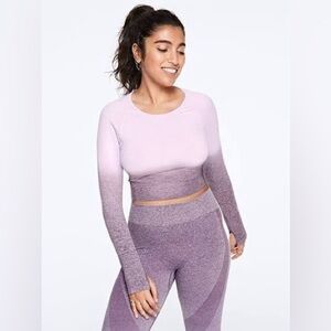 PINK Victoria's Secret Ombre Purple Crop Top & Leggings set